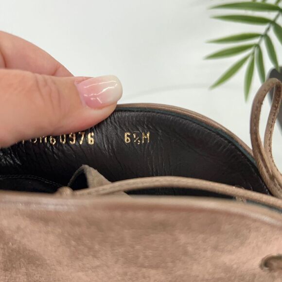 Stuart Weitzman Kalahari Wedge Boot Ankle Bootie Brown Suede Lace Up Size 6.5 - Picture 15 of 16